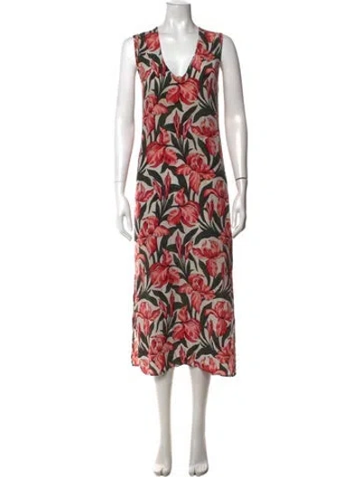 Pre-owned Equipment Silk Midi Length Dress In Pink