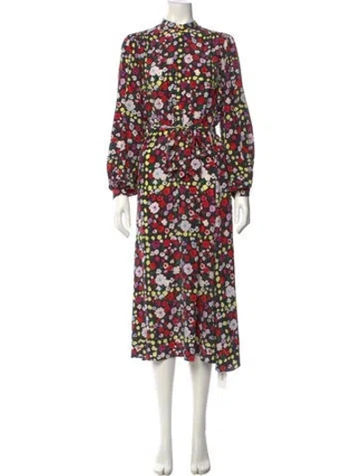 Pre-owned Equipment Silk Midi Length Dress In Red