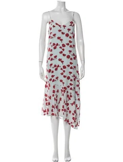 Pre-owned Equipment Silk Midi Length Dress In Red