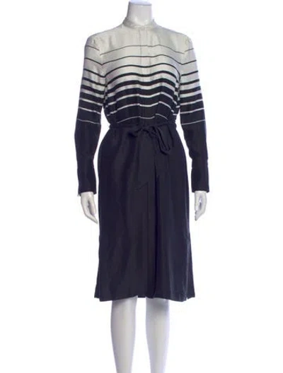 Pre-owned Equipment Silk Midi Length Dress W/ Tags In Blue