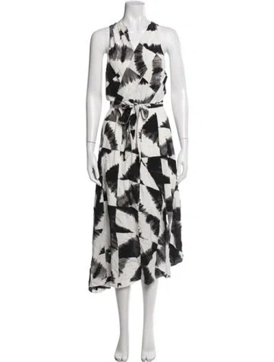 Pre-owned Equipment Silk Midi Length Dress W/ Tags In Multi