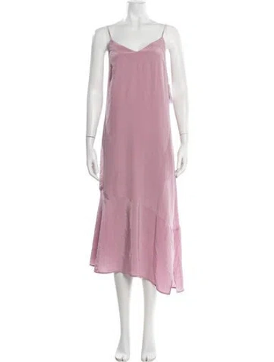 Pre-owned Equipment Silk Midi Length Dress W/ Tags In Purple