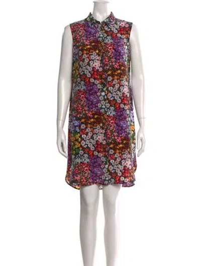 Pre-owned Equipment Silk Mini Dress In Black