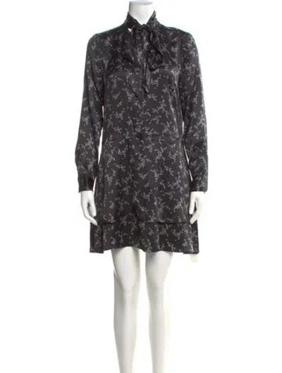 Pre-owned Equipment Silk Mini Dress In Black