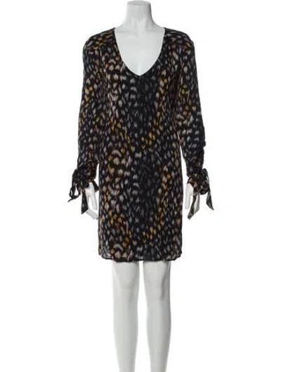 Pre-owned Equipment Silk Mini Dress In Black