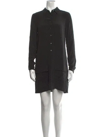 Pre-owned Equipment Silk Mini Dress In Black