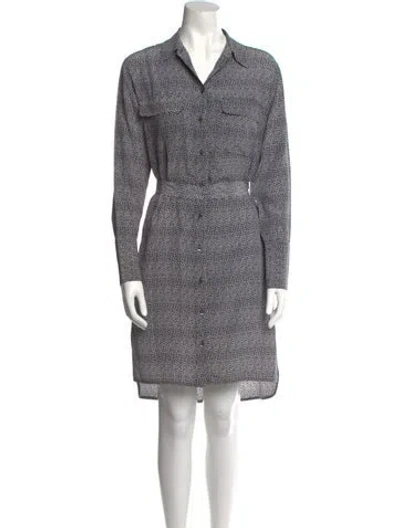 Pre-owned Equipment Silk Mini Dress In Black