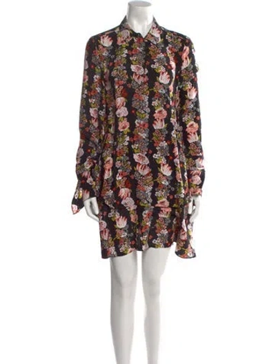 Pre-owned Equipment Silk Mini Dress In Black