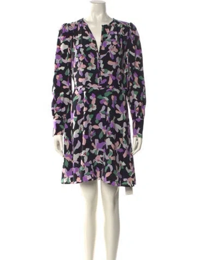 Pre-owned Equipment Silk Mini Dress In Black