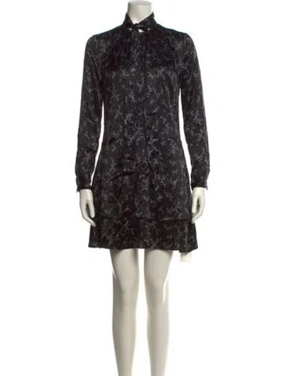 Pre-owned Equipment Silk Mini Dress In Black