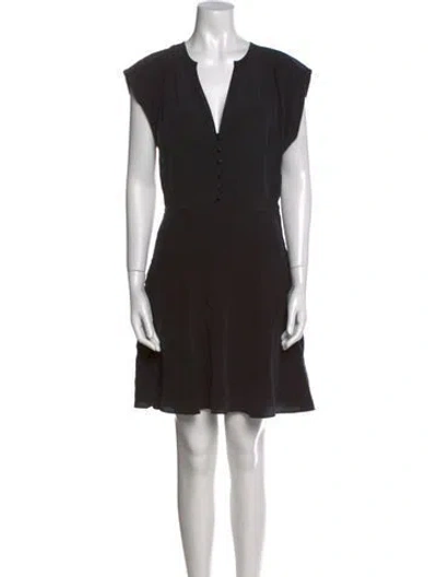 Pre-owned Equipment Silk Mini Dress In Black