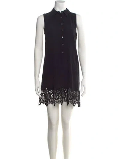 Pre-owned Equipment Silk Mini Dress In Black