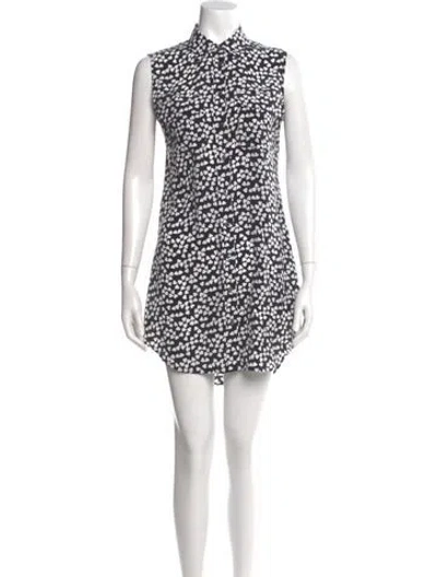 Pre-owned Equipment Silk Mini Dress In Black