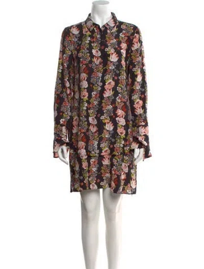 Pre-owned Equipment Silk Mini Dress In Black