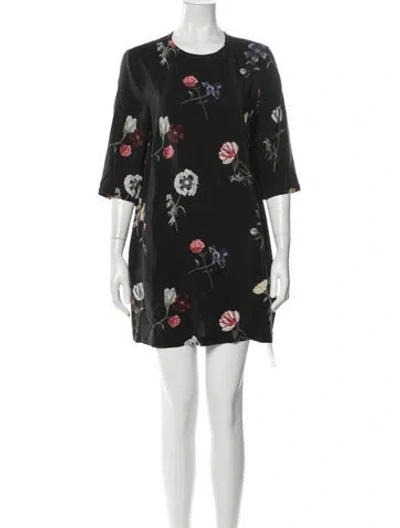 Pre-owned Equipment Silk Mini Dress In Black