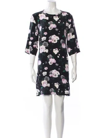 Pre-owned Equipment Silk Mini Dress In Black