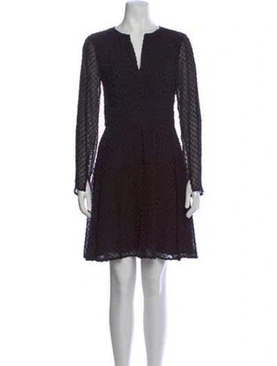 Pre-owned Equipment Silk Mini Dress In Black
