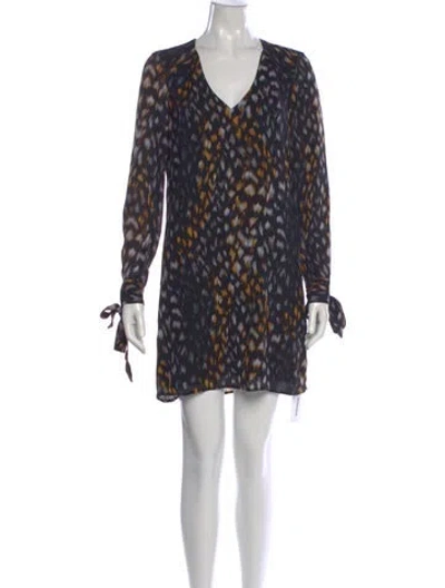 Pre-owned Equipment Silk Mini Dress In Black