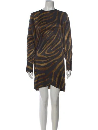 Pre-owned Equipment Silk Mini Dress In Black