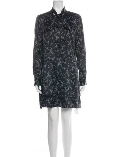 Pre-owned Equipment Silk Mini Dress In Black