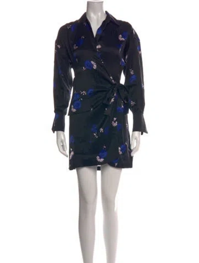Pre-owned Equipment Silk Mini Dress In Black