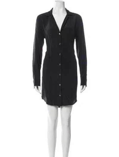 Pre-owned Equipment Silk Mini Dress In Black