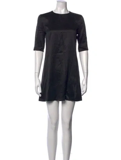 Pre-owned Equipment Silk Mini Dress In Black