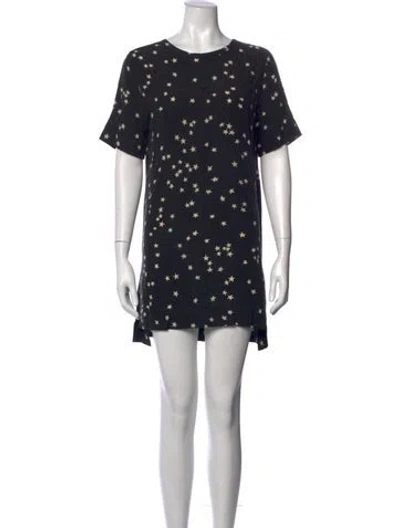 Pre-owned Equipment Silk Mini Dress In Black