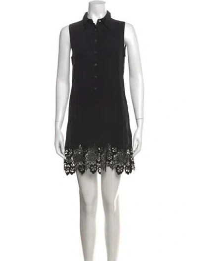 Pre-owned Equipment Silk Mini Dress In Black