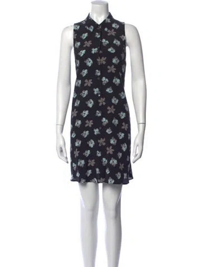 Pre-owned Equipment Silk Mini Dress In Black