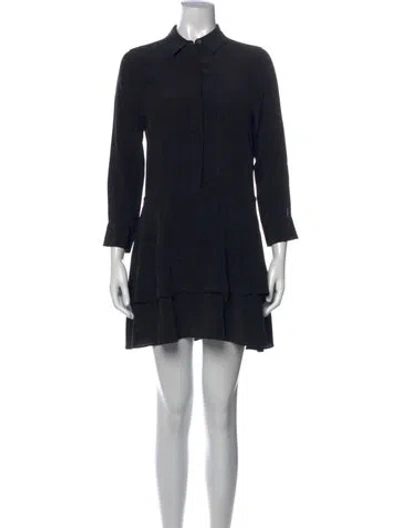 Pre-owned Equipment Silk Mini Dress In Black