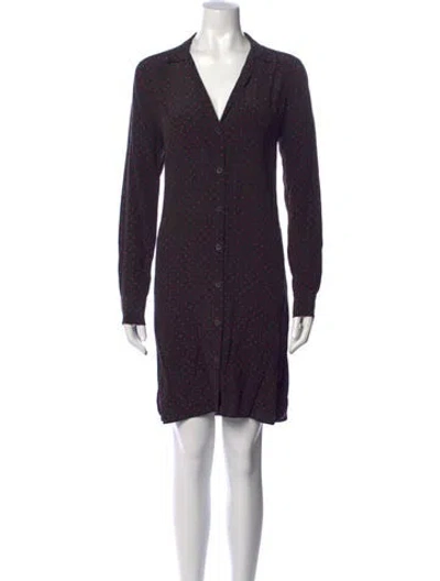 Pre-owned Equipment Silk Mini Dress In Black
