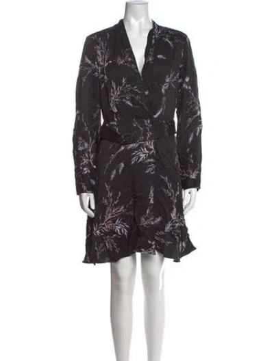 Pre-owned Equipment Silk Mini Dress In Black