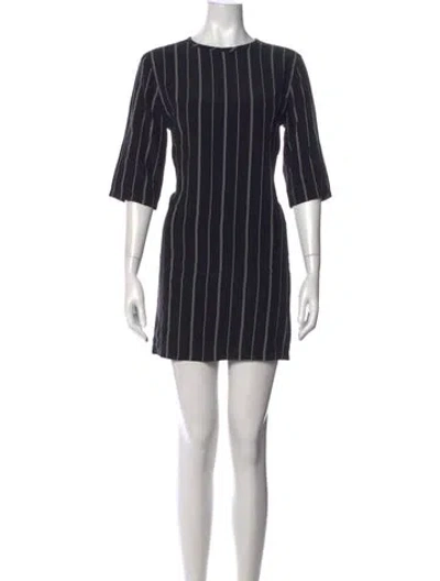 Pre-owned Equipment Silk Mini Dress In Black