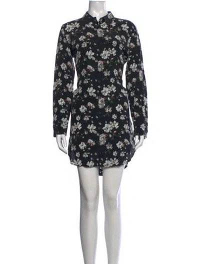 Pre-owned Equipment Silk Mini Dress In Black