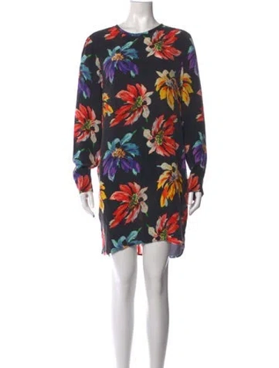 Pre-owned Equipment Silk Mini Dress In Black