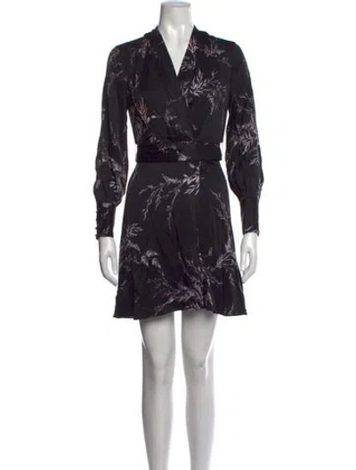 Pre-owned Equipment Silk Mini Dress In Black