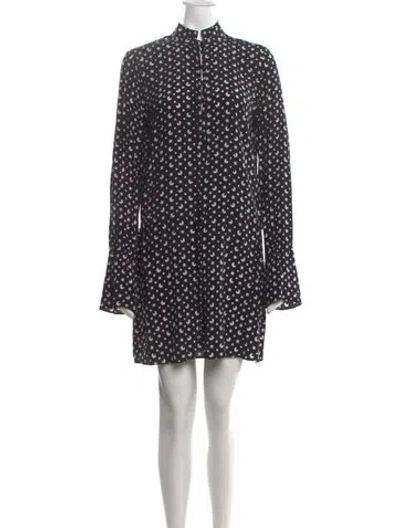 Pre-owned Equipment Silk Mini Dress In Black