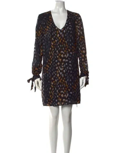 Pre-owned Equipment Silk Mini Dress In Black