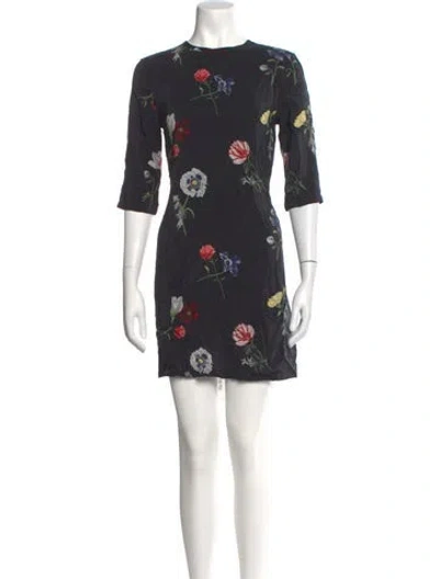 Pre-owned Equipment Silk Mini Dress In Black