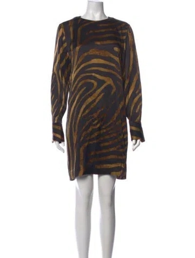 Pre-owned Equipment Silk Mini Dress In Black