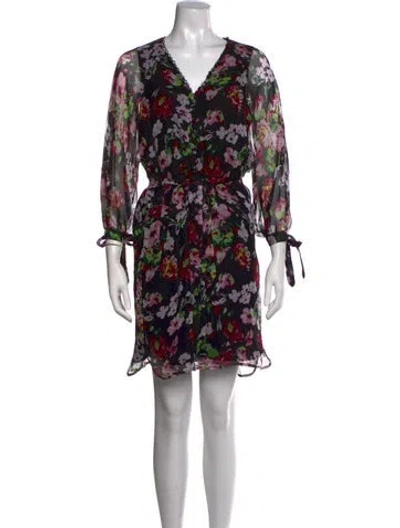 Pre-owned Equipment Silk Mini Dress In Black