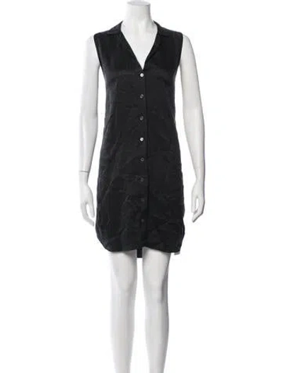 Pre-owned Equipment Silk Mini Dress In Black