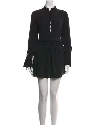 Pre-owned Equipment Silk Mini Dress In Black