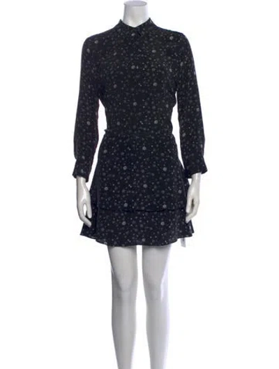 Pre-owned Equipment Silk Mini Dress In Black