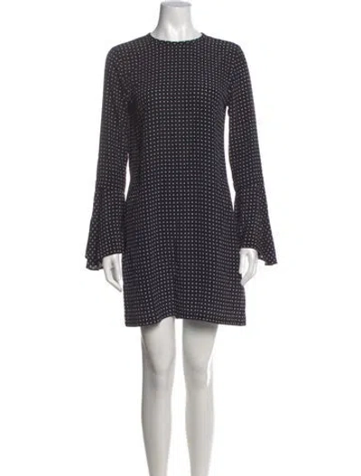 Pre-owned Equipment Silk Mini Dress In Black/white