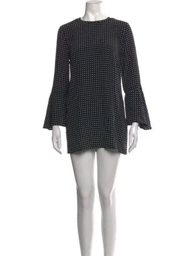 Pre-owned Equipment Silk Mini Dress In Black/white