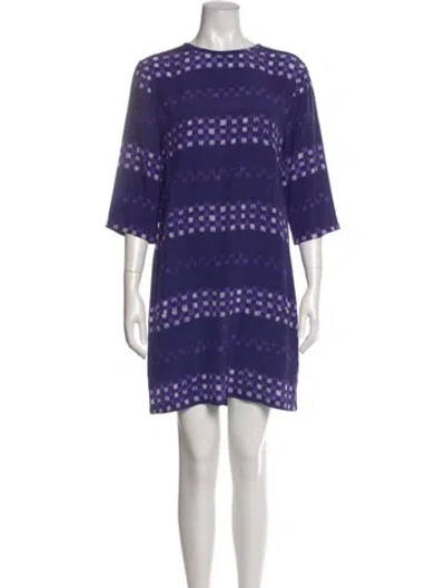 Pre-owned Equipment Silk Mini Dress In Blue