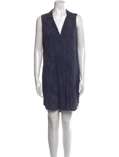 Pre-owned Equipment Silk Mini Dress In Blue