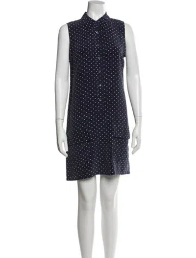 Pre-owned Equipment Silk Mini Dress In Blue